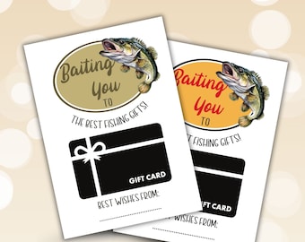 Bass Fishing Gift Card Holder for Dad (Digital Download)
