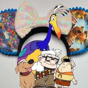 Up Movie Scenes Inspired Mouse Ears/Carl/Ellie/Russel/Dug