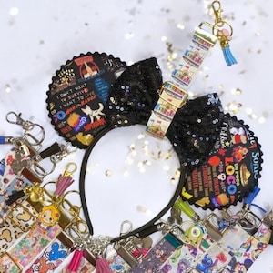 Assorted Mouse Ear Backpack Holders/Lanyard for Hanging Mouse Ears/Wristlet/Key Chain/Please READ listing for item description/Ears Holders