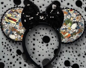 101 Dalmatians Inspired Mouse Ears | Sequin Bow Headband