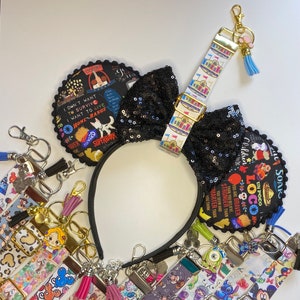Assorted Mouse Ear Backpack Holders/Lanyard for Hanging Mouse Ears/Wristlet/Key Chain/Please READ listing for item description