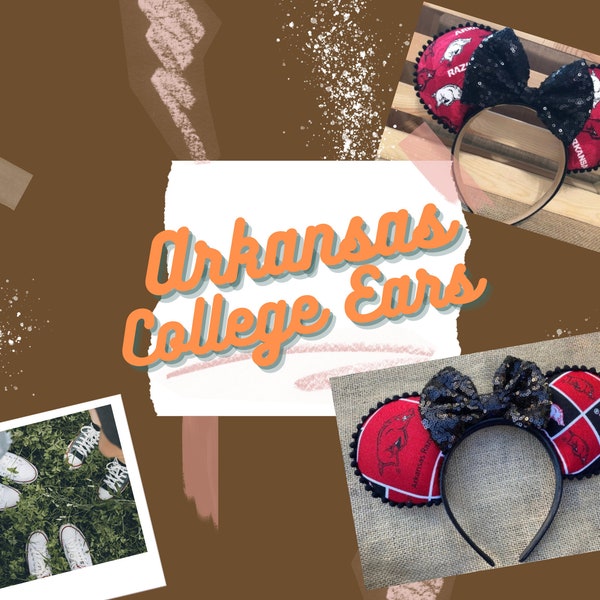 ARKANSAS College/Universities/Mouse Ears/School Spirit