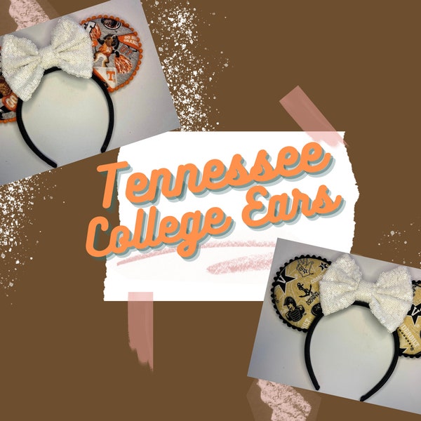 TENNESSEE  Colleges/Universities/College Mouse Ears/College Themed/School Spirit