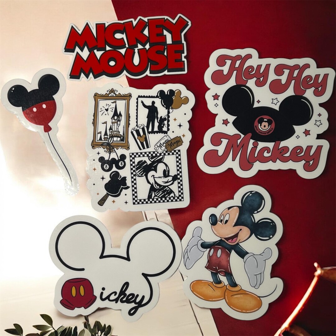 Mickey Mouse Sticker Packs | Water Resistant Holographic Sticker ...