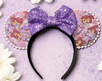 Megara Inspired Mouse Ears Headband | Hercules Sequin Bow, Handmade