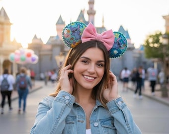 Stitch Inspired Mouse Ears Headband | Lilo & Experiment 626 Theme Park Ears