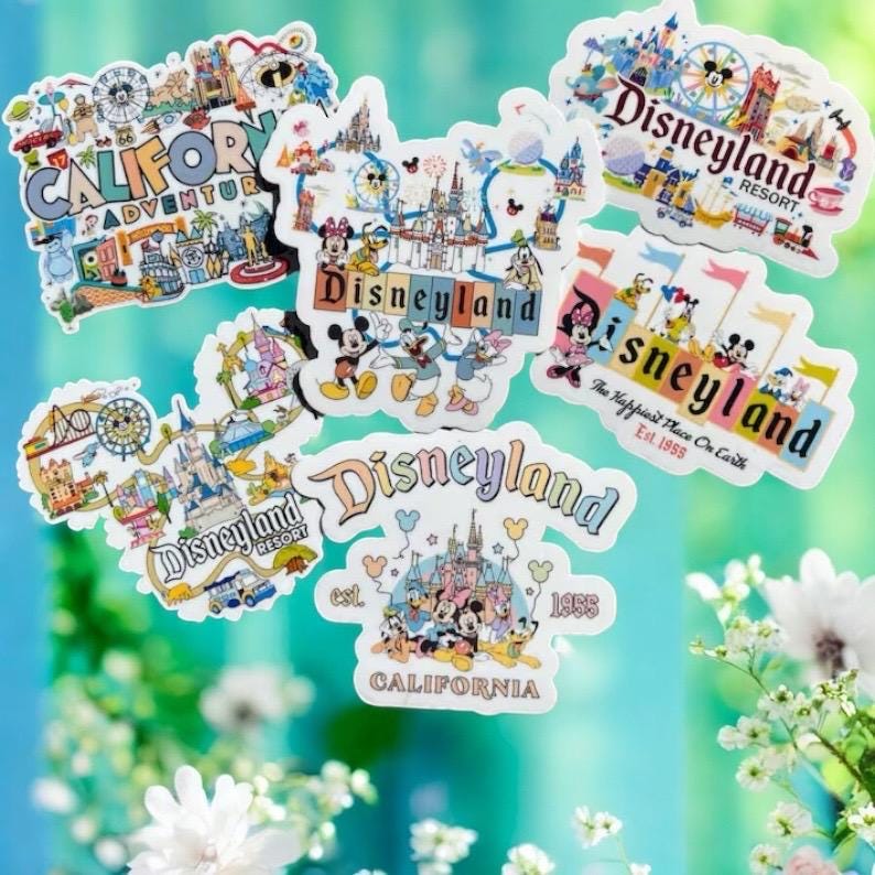 Disneyland Sticker Packs | Sign | California Adventure | Water ...