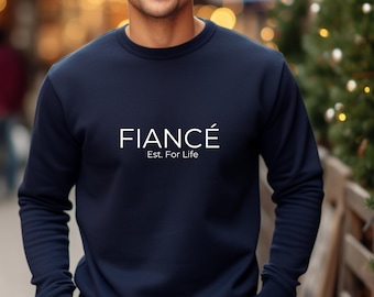 Custom Fiance and Fiancee Comfort Colors Sweatshirt, Engagement Gift, Future Mr and Mrs, Newly Engaged, Gift for Fiance, Fiance Crewneck