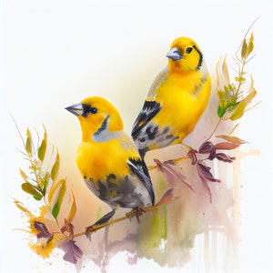 Goldfinch Water Color Art | Wall Decor | Art Print | PRINTABLE Digital | 900|Downloadable| Print At Home | 5 Sizes