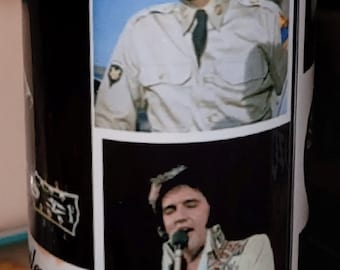 Elvis Presley Stainless Steel, King of Rock Tumbler, The King tumbler, keeps beverage hot or cold with lemon-ginger Ice tea.