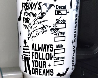 Freddy Krueger A Nightmare on Elm Street 40 oz tumbler An excellent gift, for anyone in the family or friends