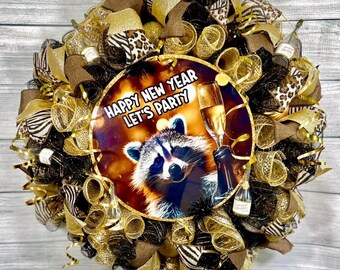 Happy New Year - Let’s Party Wreath