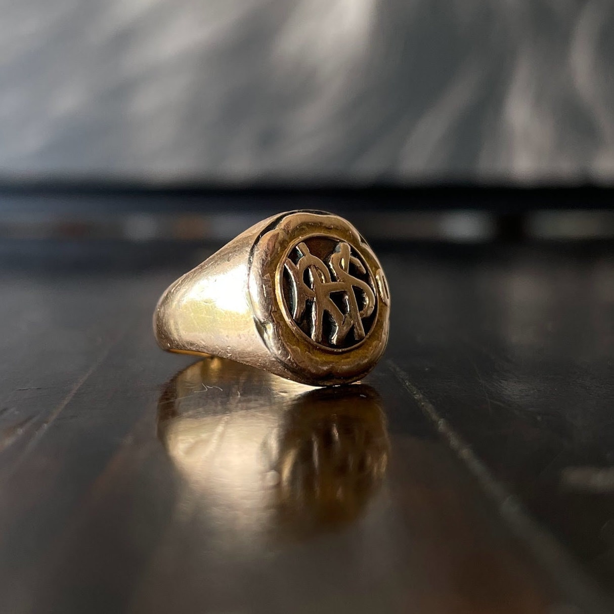 1900's Vintage Mens Ring 14kt Solid Yellow Gold Ring 5.43 Grams