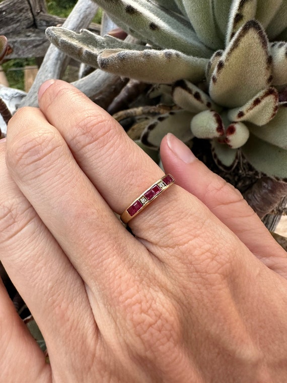 Antique ruby hotsell eternity ring