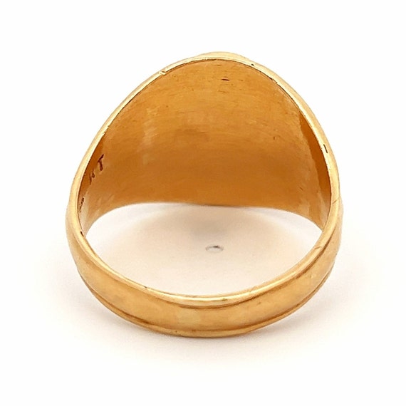 Vintage Signet Ring Size 9 3/4, Mens 14kt Yellow … - image 6