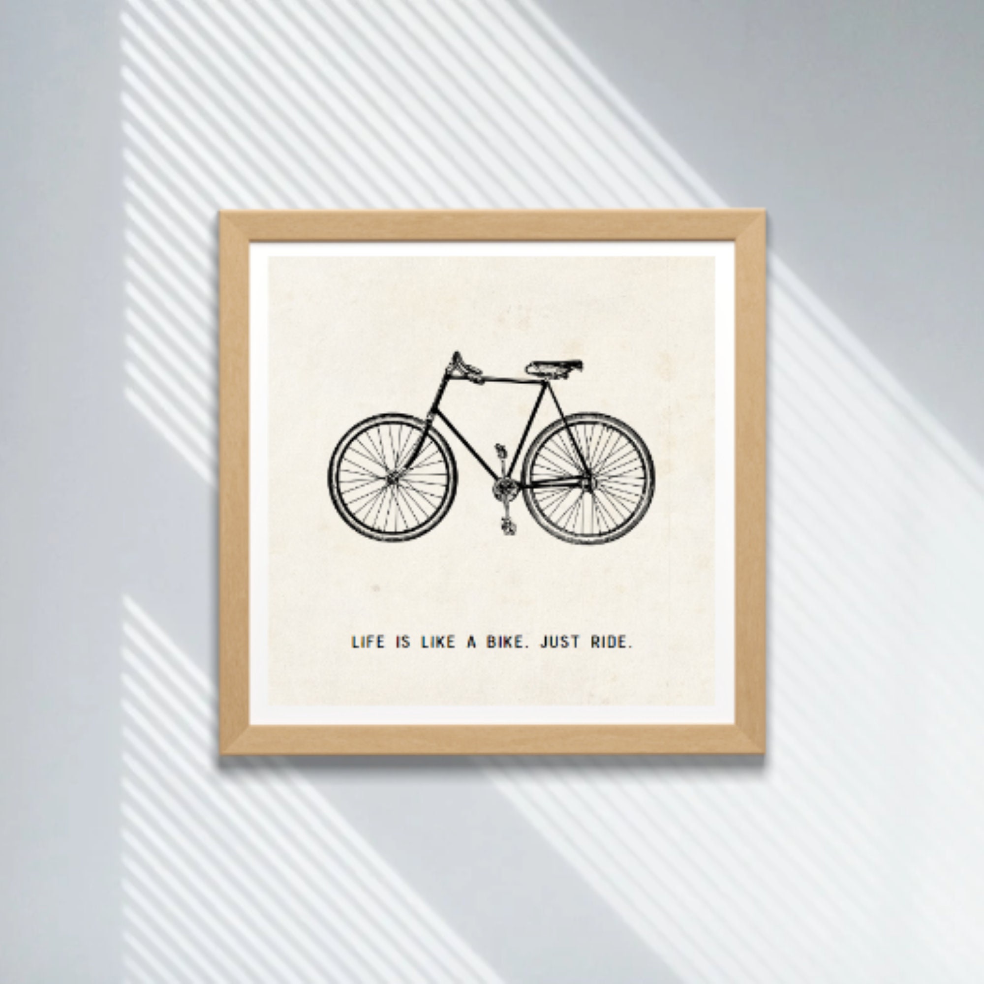 Vintage Bike Print Bike Quote Poster Retro Bicycle Print Printable Bike