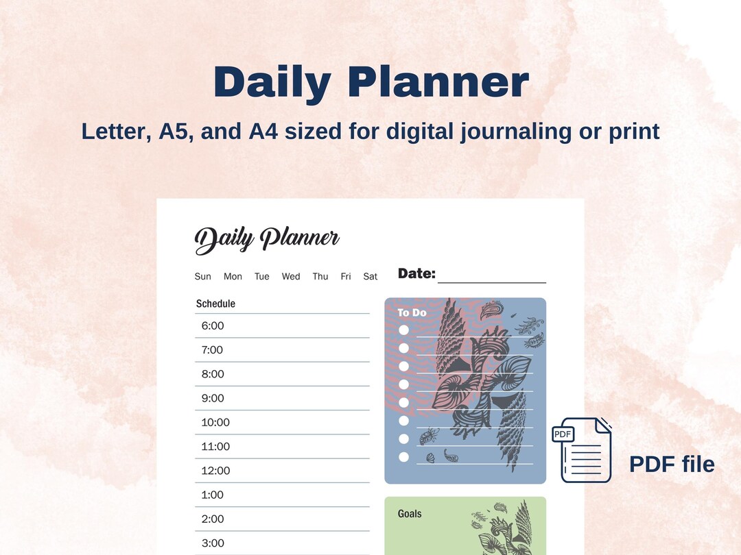 Undated Daily Digital Planner for Goodnotes Printable Under the Sea - Etsy