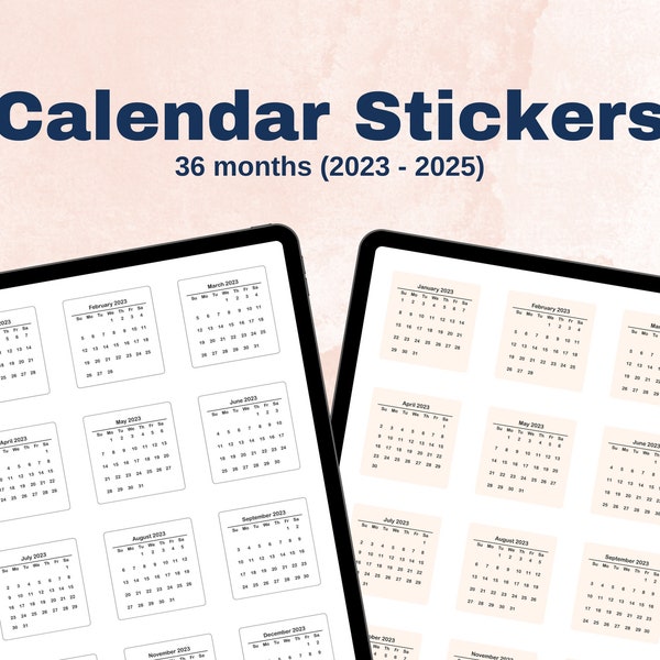 Calendar Stickers Etsy