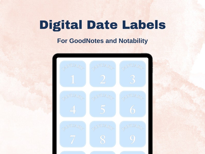 Dates of the Year Stickers for Digital Planners Date Labels Goodnotes