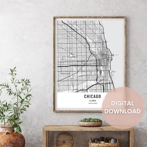 Kunstdruck | US Stadtpläne | Chicago | *Digitaler Download*