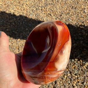 1Lb Carnelian Crystal bowl/Crystal Jewelry Holder/ Crystal Holder