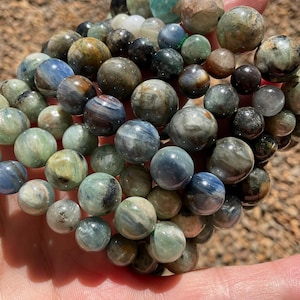 Green Kyanite Beaded Crystal Bracelet/Green Kyanite Jewelry/Kyanite Bracelet