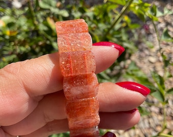 Arusha Sunstone Crystal Bangle Bracelet/Sunstone Crystal Jewelry