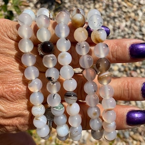 Dendritic Agate Beaded Bracelets/Dendritic Agate Jewelry
