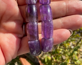 Amethyst Bangle Bracelet/Amethyst Crystal Jewelry