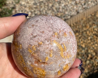 魚卵瑪瑙球：化石卵石、室内装飾（70 mm） - Etsy 日本