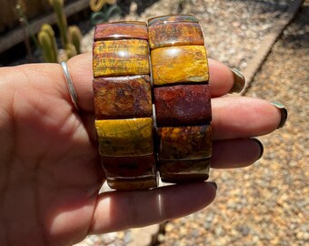 Pietersite Crystal Bangle Bracelet: Tempest Stone Jewelry (6.5-8" Wrist)