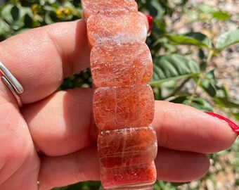 Arusha Sunstone Crystal Bangle Bracelet/Sunstone Crystal Jewelry