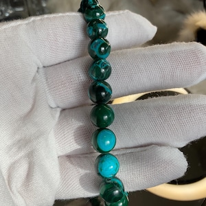 Chrysocolla Gemstone Beaded Bracelet/Chrysocolla Gemstone Jewelry