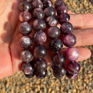 Purple Mica Lepidolite Crystal Bracelet/Crystal Jewelry Gift