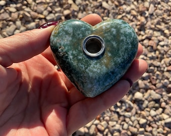 Pipas de cristal en forma de corazón/regalo de pipa de cristal/