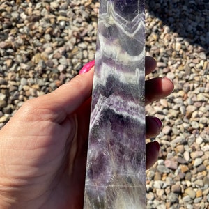 1Lb. Dream Amethyst Chevron Crystal Tower/Housewarming Gift/Home Decor/Crystal Gift