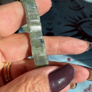 Green Kyanite Gemstone Bangle Style Bracelet/Green Kyanite Bangle Jewelry