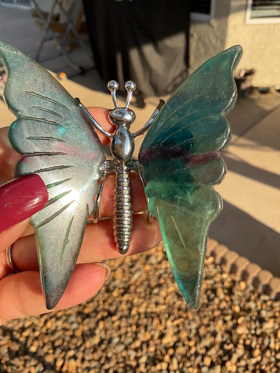 ブルーレースアゲート 蝶々（台座付き） ブルーレースアゲート 蝶々（台座付き） ブルーレースアゲート 蝶々