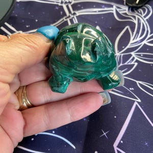 Talla de tortuga de cristal de malaquita/Decoración del hogar con tortuga de malaquita