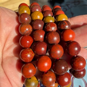 Warring States Red Agate Beaded Crystal Bracelet/Warring States Red Agate Bracelet Jewelry/Earth Tones Warring States Agate