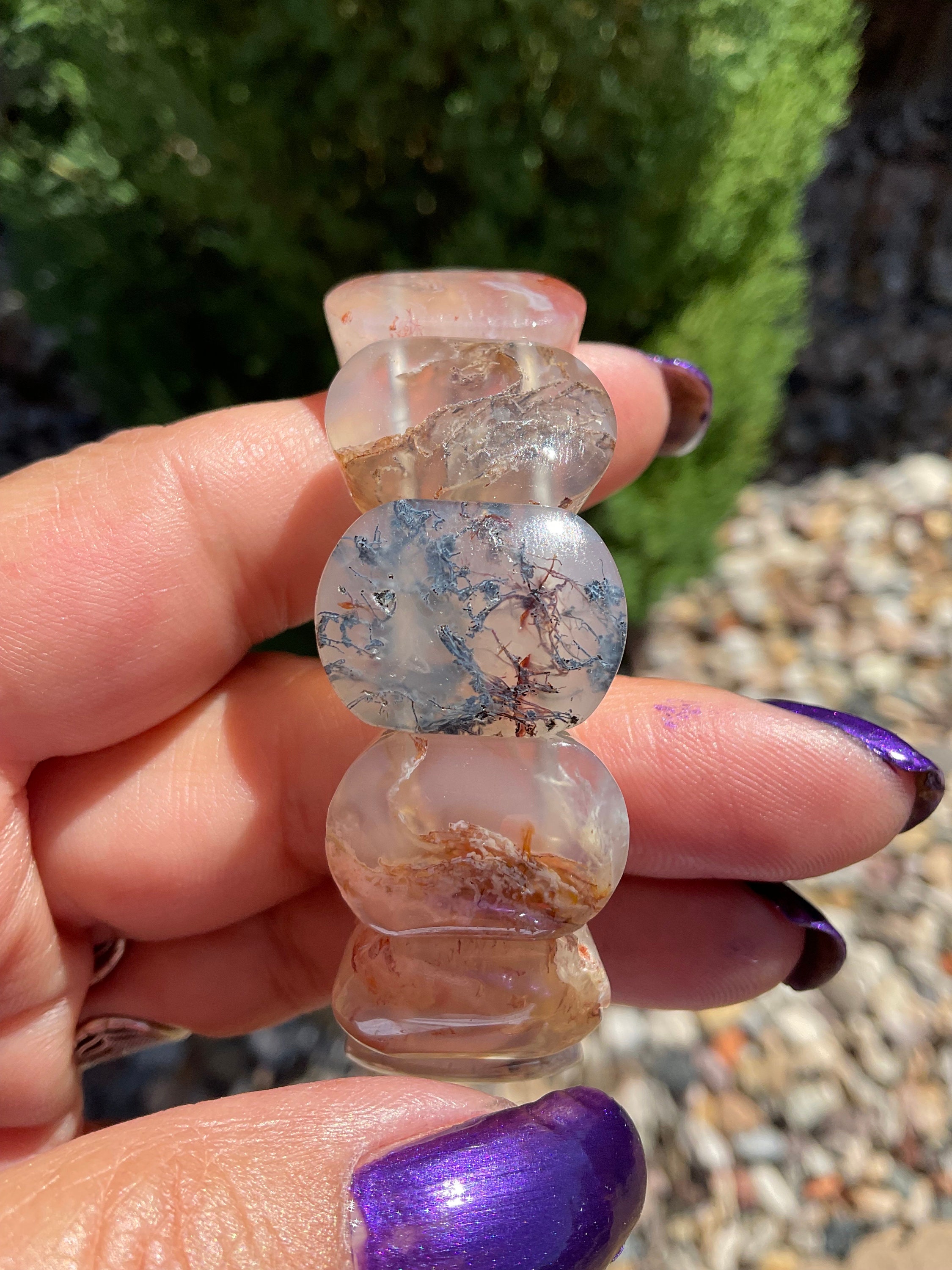 モスアゲートバングル 森林のような美しいグリーン☆天然石バングルブレスレット