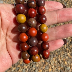 South Red Agate Beaded Crystal Bracelet/South Red Agate Crystal Jewelry Gift
