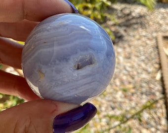 ブルーレースアゲートスフィア - #20 - Etsy 日本