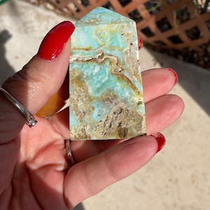 Hemimorphite Tower/Crystal Tower Gift/Blue Hemimorphite