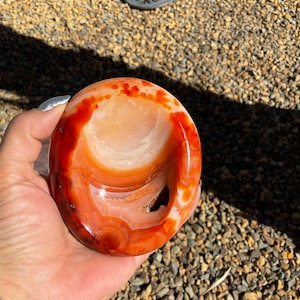 Carnelian Crystal Bowl/ Crystal Holder/ Jewelry Holder/ Home Decor
