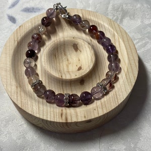 Amethyst Phantom Garden Quartz Bracelet, Jewelry Gift