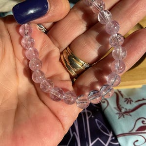 Lavender Amethyst Gemstone Beaded Bracelet/High Quality Lavender Amethyst Bracelet