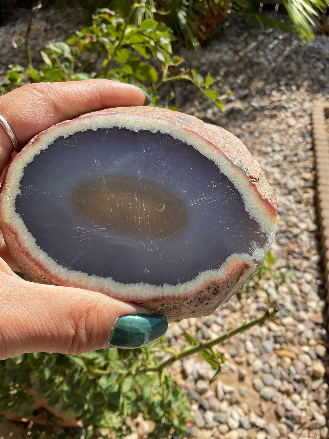 Enhydro Agate Geode Nodule: Volcanic Rock Home Decor - Etsy