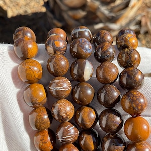 Boulder Opal Beaded Gemstone Bracelet/Boulder Opal Jewelry