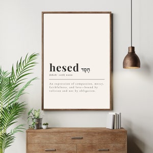 Hesed Definition Minimalistic #2 Downloadable Design Print for Christians, Reformed Bible Theology, Great for Home Decor & Wall Art